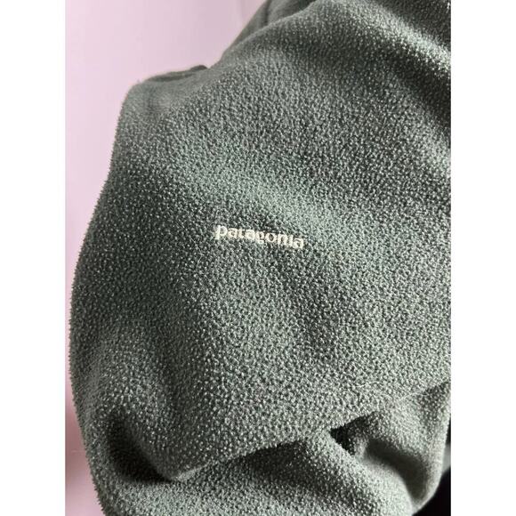 Patagonia Capilene Green Fleece Quarter Zip Pullover Size Large Long Sleeve Mens - Picture 6 of 6